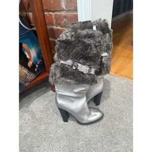 Michael Kors Carlie Gunmetal Boots 6.5